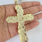 10K Franco Chain Jesus Crucifix Cross Pendant Charm Necklace 20"-28" 4mm Gold