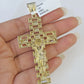 10k Jesus Cross Crucifix Charm Pendant Yellow Gold Men Women 3" 2.25" 2" Real