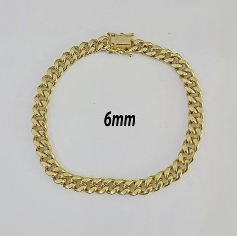 Real 10k Gold Miami Cuban link Bracelet 6mm-9mm 7"-9" 10kt Yellow Gold