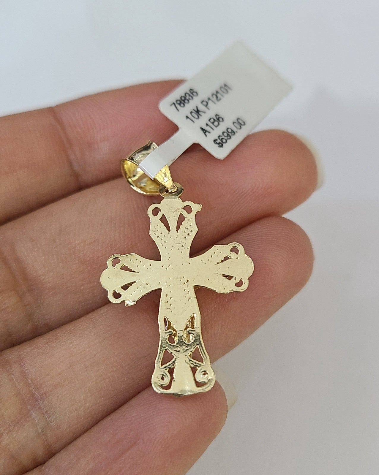10k Milano Rope Chain Jesus Cross Charm Necklace SET 3mm 18"-26" Pendant