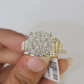 Real 10k Diamond Ladies Ring Yellow Gold Bridal Women Engagement Wedding