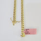 Real 14K Gold Miami Cuban Link Chain Necklace 22 inch 6mm Mens Hollow DISCOUNT