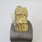 10k Nugget Ring Yellow Gold Women Men Real Genuine