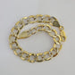 Real 10K Cuban Curb Link Bracelet Yellow Gold Diamond Cut 10mm 8" Inch