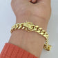 Real 10k Miami Cuban Link Bracelet Gold 10mm 8" Box Lock 10kt Yellow Gold
