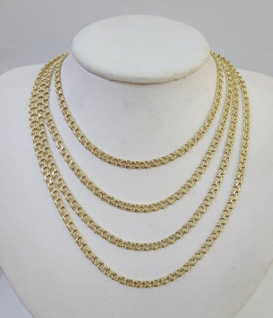 Real 10k Chino ID Chain Necklace Yellow Gold 4mm 16" 18" 20" 22" Genuine