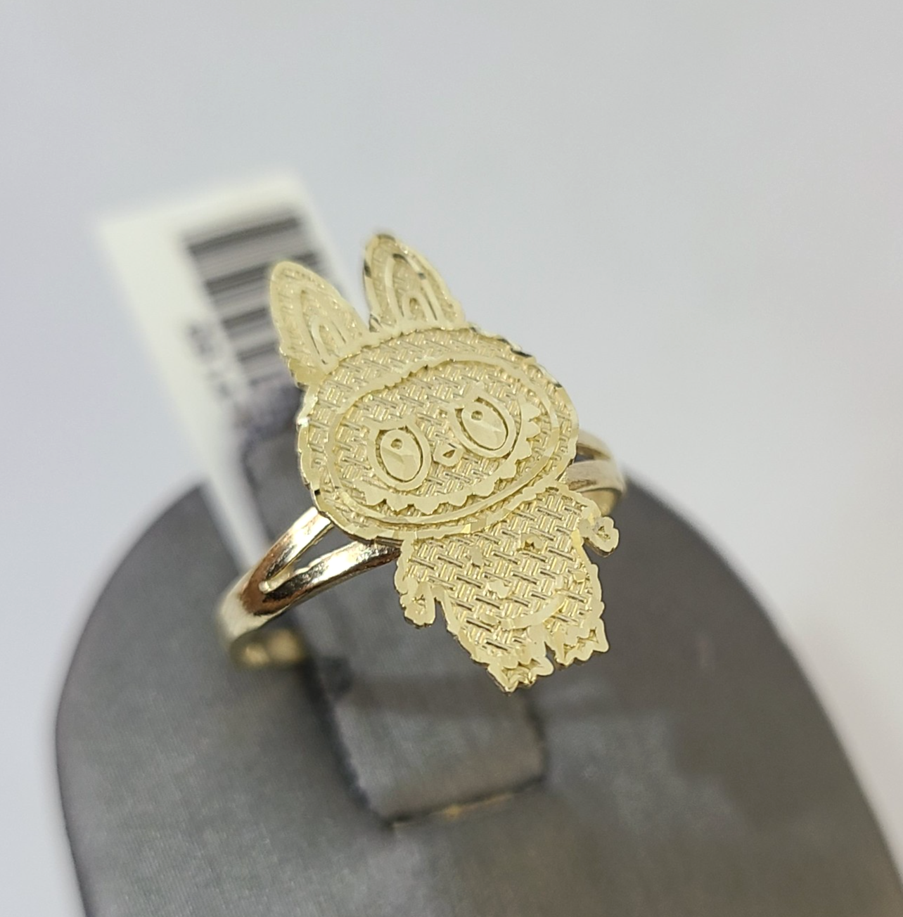 10k Cartoon Monster Ring Yellow Gold Men Women Real Genuine