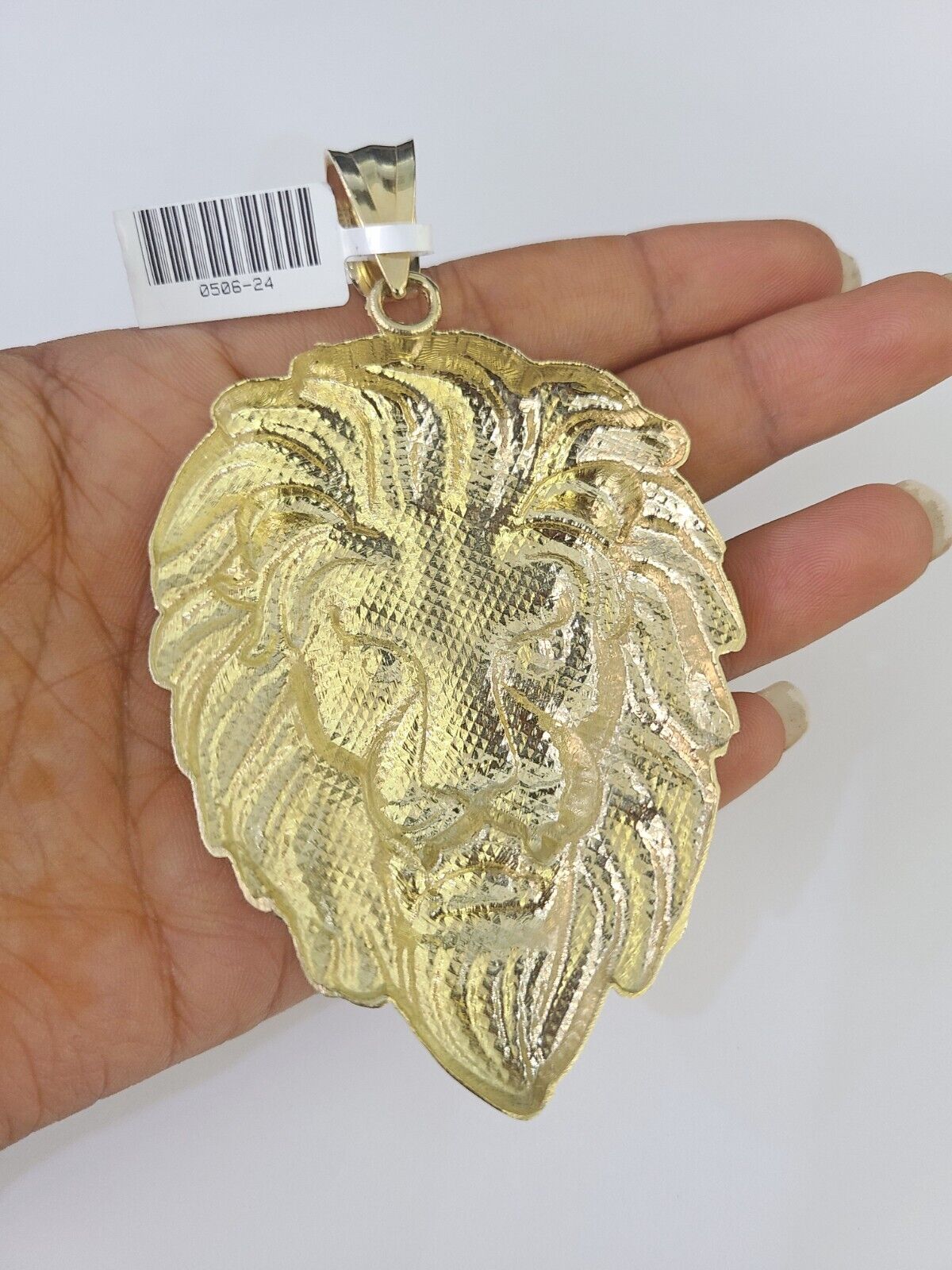 10k Gold Byzantine Necklace Lion Charm 20-30 inches 9mm REAL Yellow SET Chain