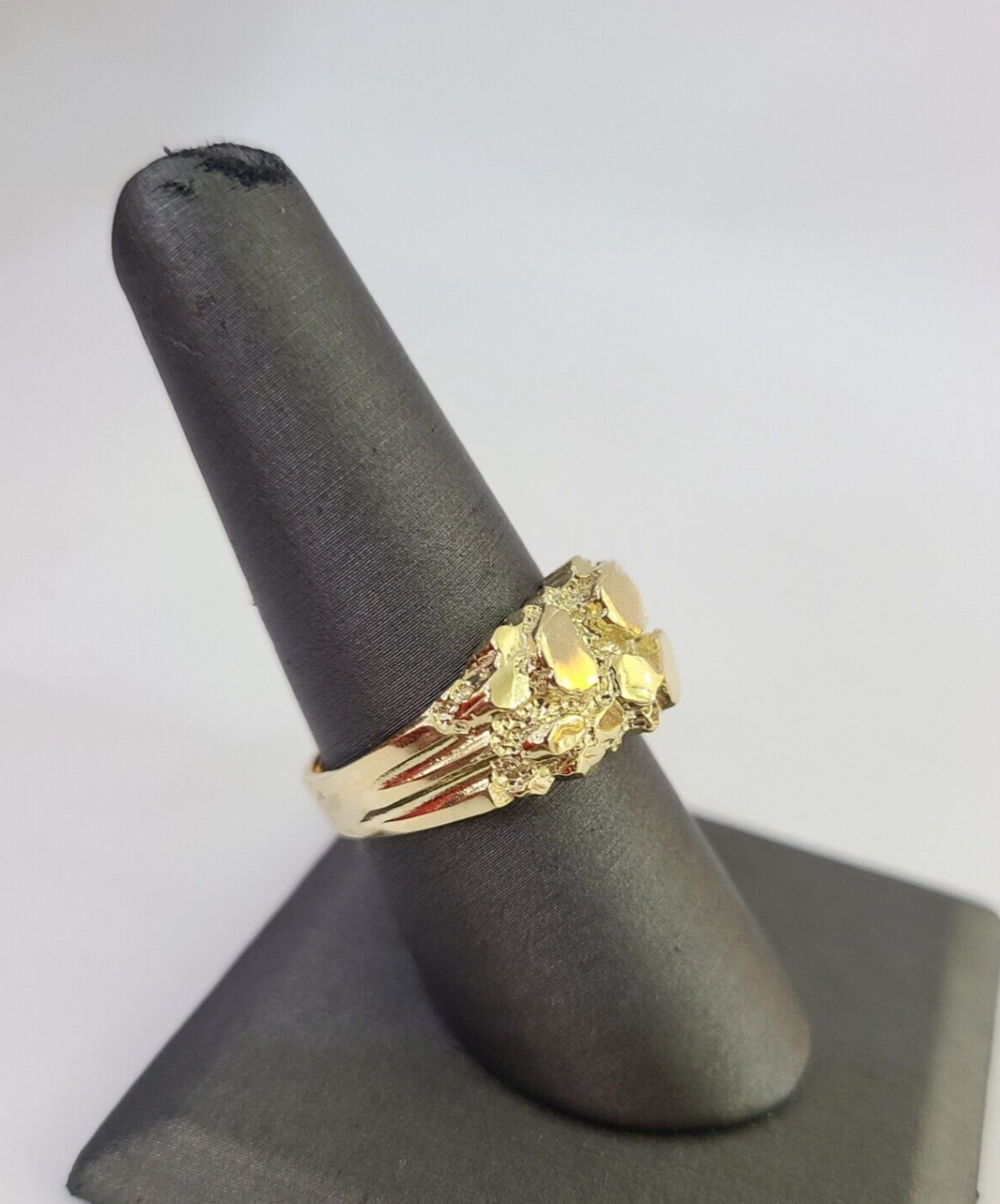 Real 10k Nugget Ring Yellow Gold Casual Ring 10kt Genuine