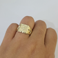 10k Nugget Ring Yellow Gold Women Men Real Genuine 10Kt