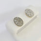 10k Yellow Gold Oval Earrings Real Diamond Screw-Back Women Men Studs