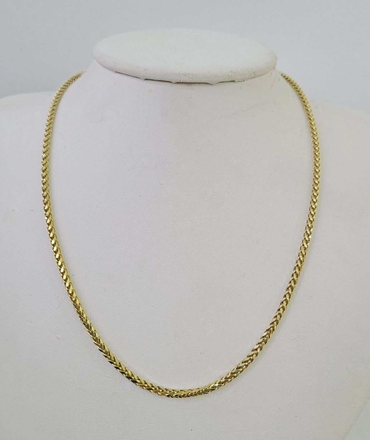 10K Gold Palm Chain 2.5mm 18" 20" 22" 24" 26" 28" Yellow Gold Real Men Women