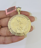 REAL 14k Yellow Gold Charm Centenario Style Coin in Bezel 50 Pesos 1947 Pendant