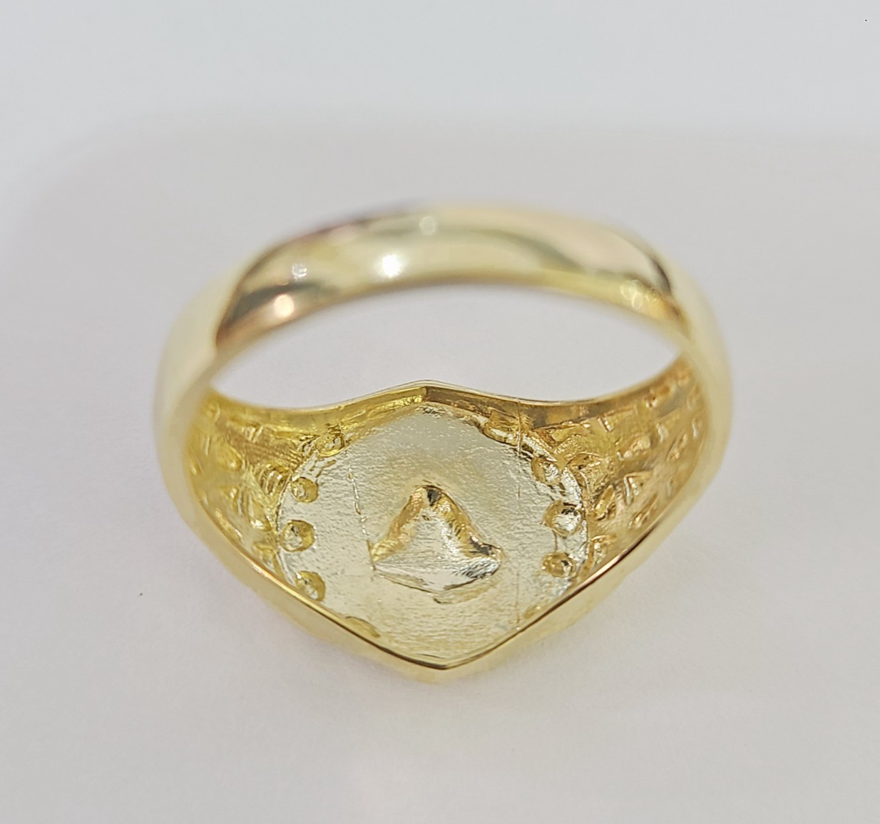 10k Medusa Head Ring Yellow Gold Men Real Genuine