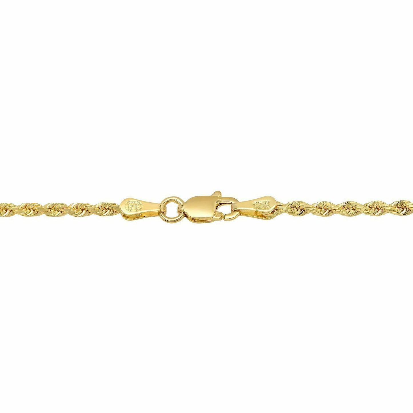 Solid 10k Yellow Gold Rope Chain 1mm-10mm Diamond Cut 16"-30"