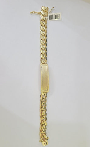 Real 10K Yellow Gold ID Bracelet Miami Cuban Link Solid 12mm 8" 8.5" 9" inches