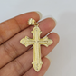 Real 10K Jesus Cross Pendant Yellow Gold Charm Genuine 10kt