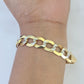 14K Gold Bracelet Cuban Curb Link Diamond Cut 11mm 7" Inch REAL Gold
