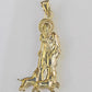 Real 10K Gold Saint Lazaro Charm 10kt yellow Gold Pendent Sheppard Dogs