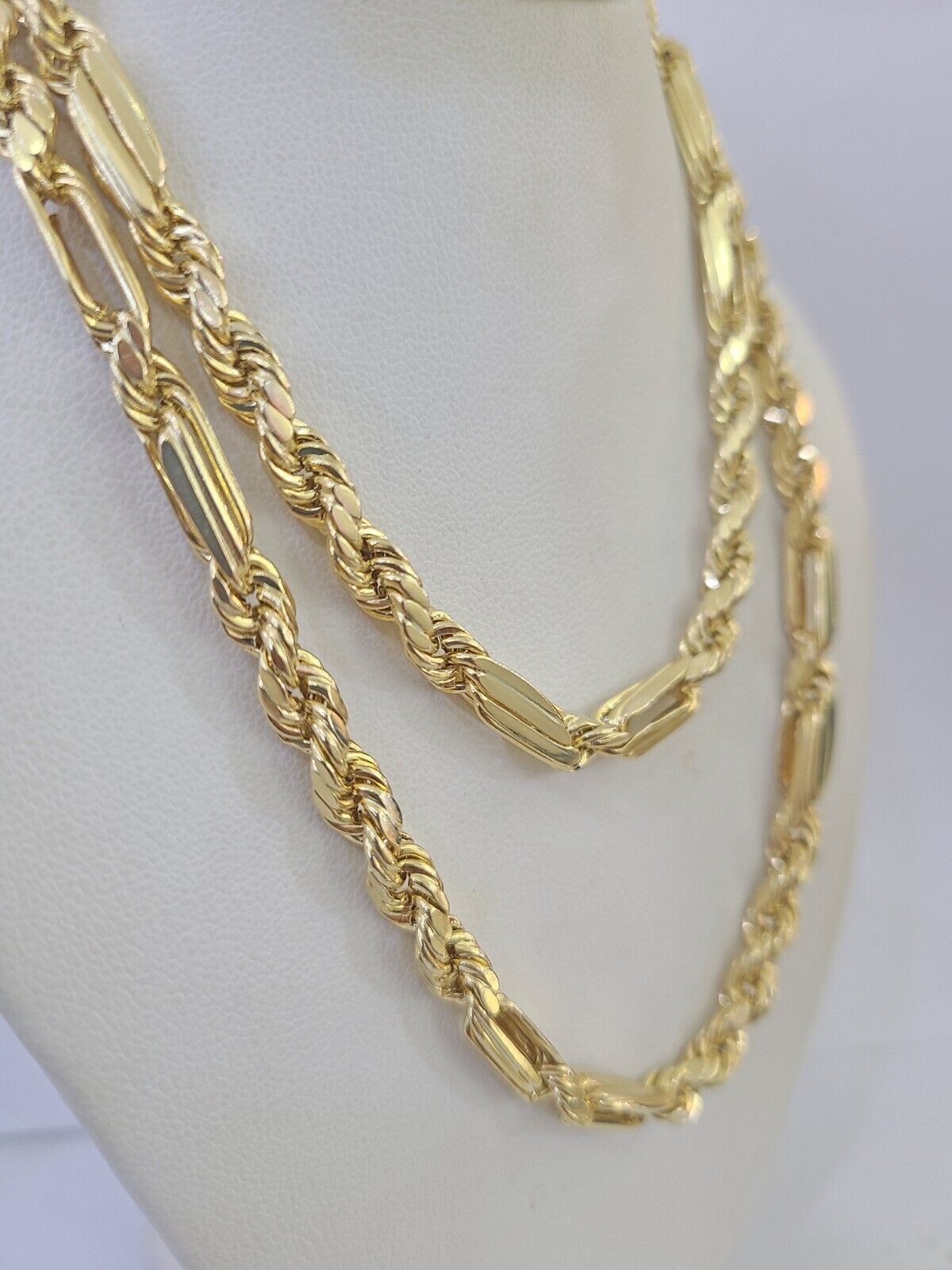 Real 10k Milano Rope Chain Necklace Yellow Gold 5mm 22" with no days off charm