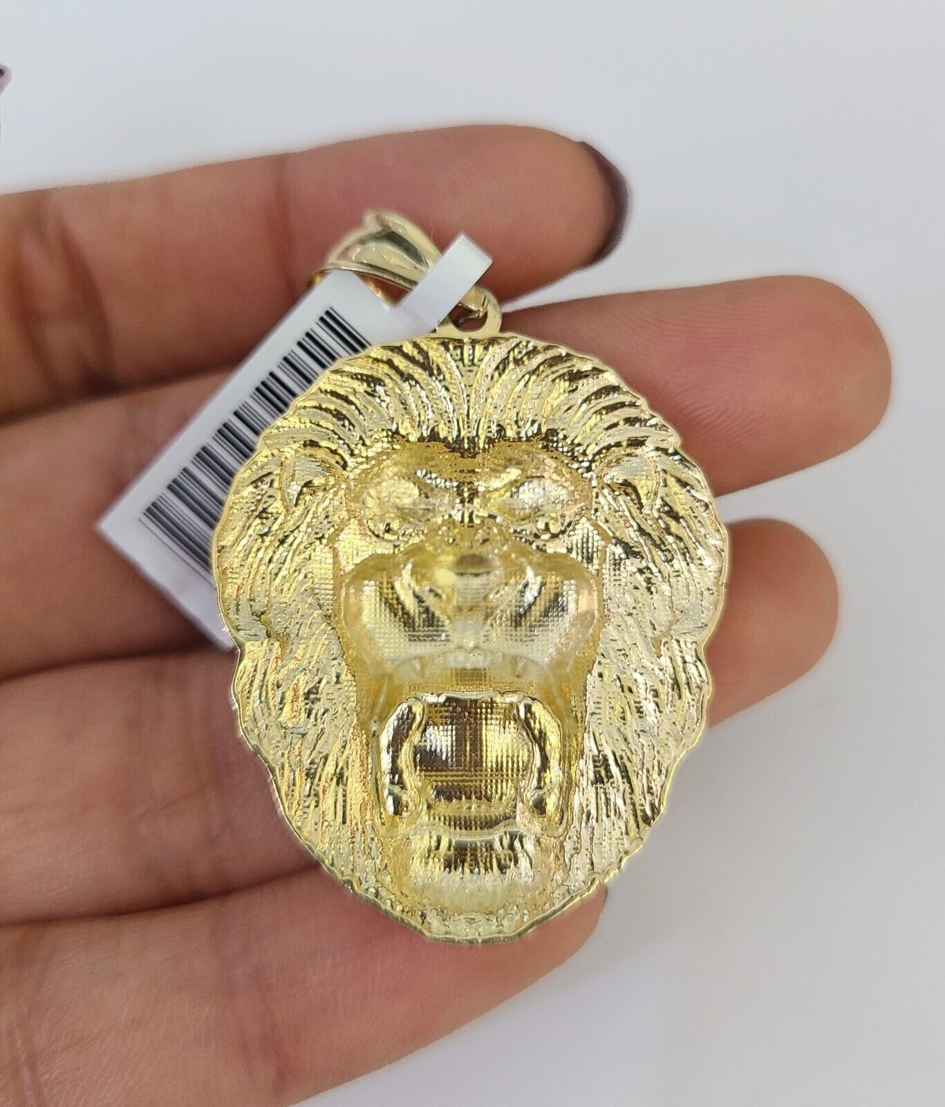 10K Franco Chain Roaring Lion Pendant Charm Necklace 20"-26" 3mm Gold Yellow SET