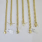 10k Miami Cuban Chain Yellow Gold Necklace 6mm-8mm 20-30 Inches Real Men Women