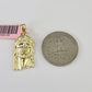 14k Miami Cuban Chain Jesus Head Charm Pendant 2mm 18"24" inch SET Necklace