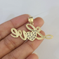 10K Real Yellow Gold LOVE Charm Pendant Gold 10kt Genuine