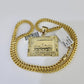 10K Gold Franco Chain Last Supper Charm Length 18-26 inches 3mm REAL Yellow