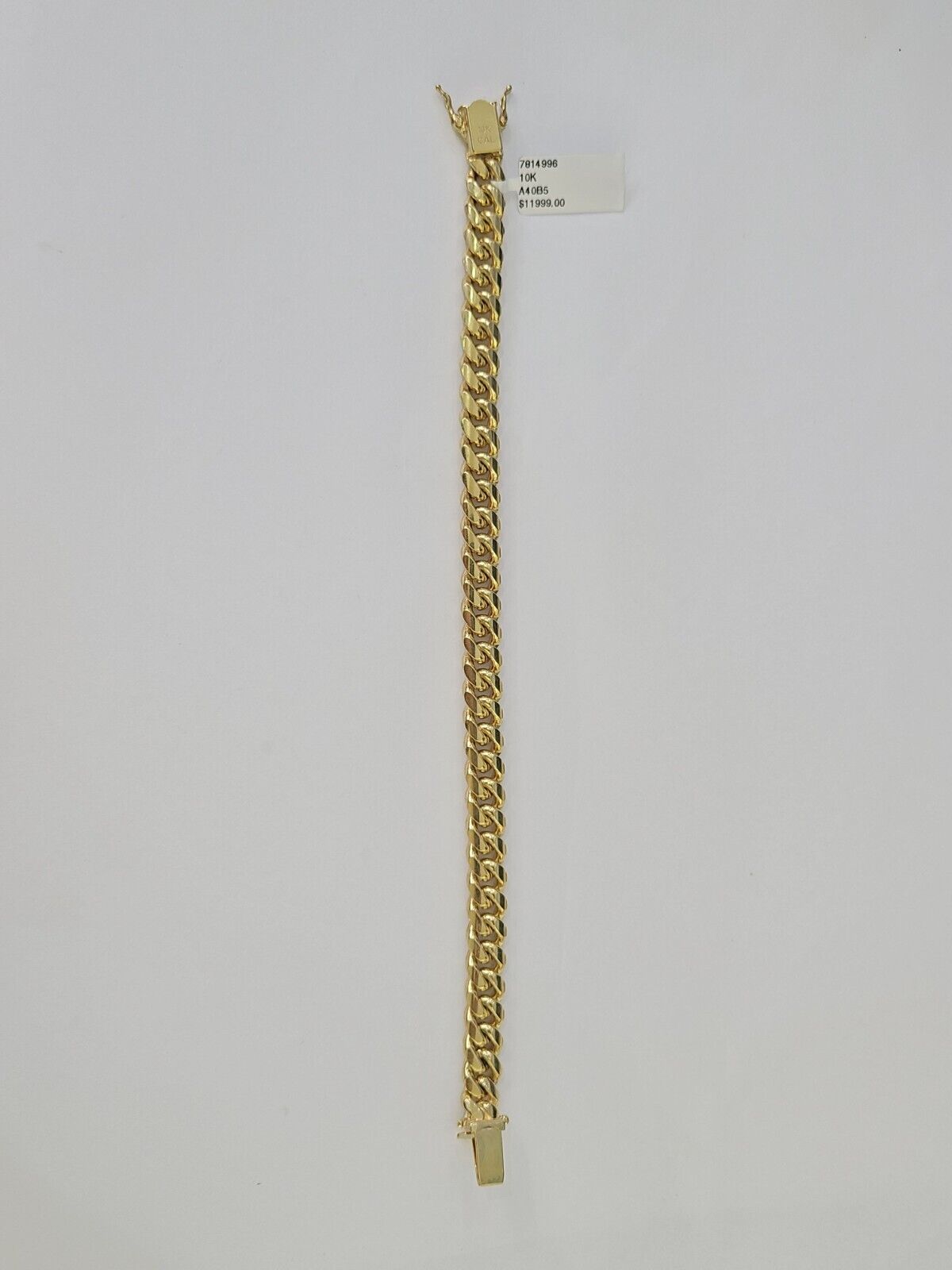 Real 10k Miami Cuban Link Bracelet Gold 8mm 8" Box Lock 10kt Yellow Gold