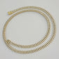 10k Yellow Gold Chain Real Tennis Necklace 18" 20" 22" Two-row Stone Mens Women