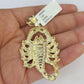 10K Franco Chain Scorpio Pendant Charm Necklace 20"-28" 4mm Gold SET Yellow