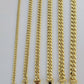 Real 10k Gold Chain Necklace Miami Cuban Link 5MM-9MM link 18-30 Inch 10kt Gold