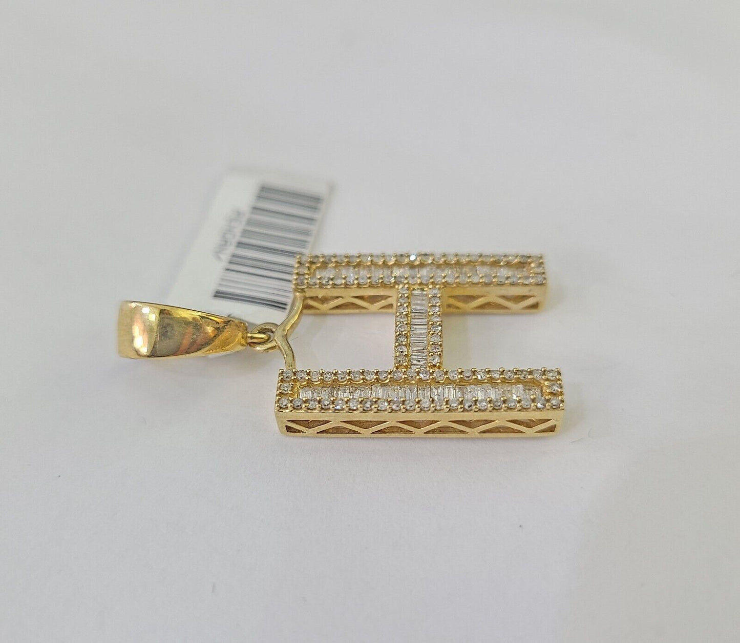 Real 10k Gold Diamond Letter "H" Initial Alphabet Charm/Pendant Yellow Real