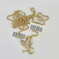 10k 2.5mm Rope Chain Eagle Pendant 18"-30" Yellow Gold Set Charm Necklace