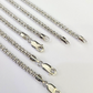 10k White Gold Iced Chain 4mm Diamond Cut Necklace 20" 22" 24" 10Kt