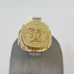 10k Medusa Head Ring Yellow Gold Men Real Genuine