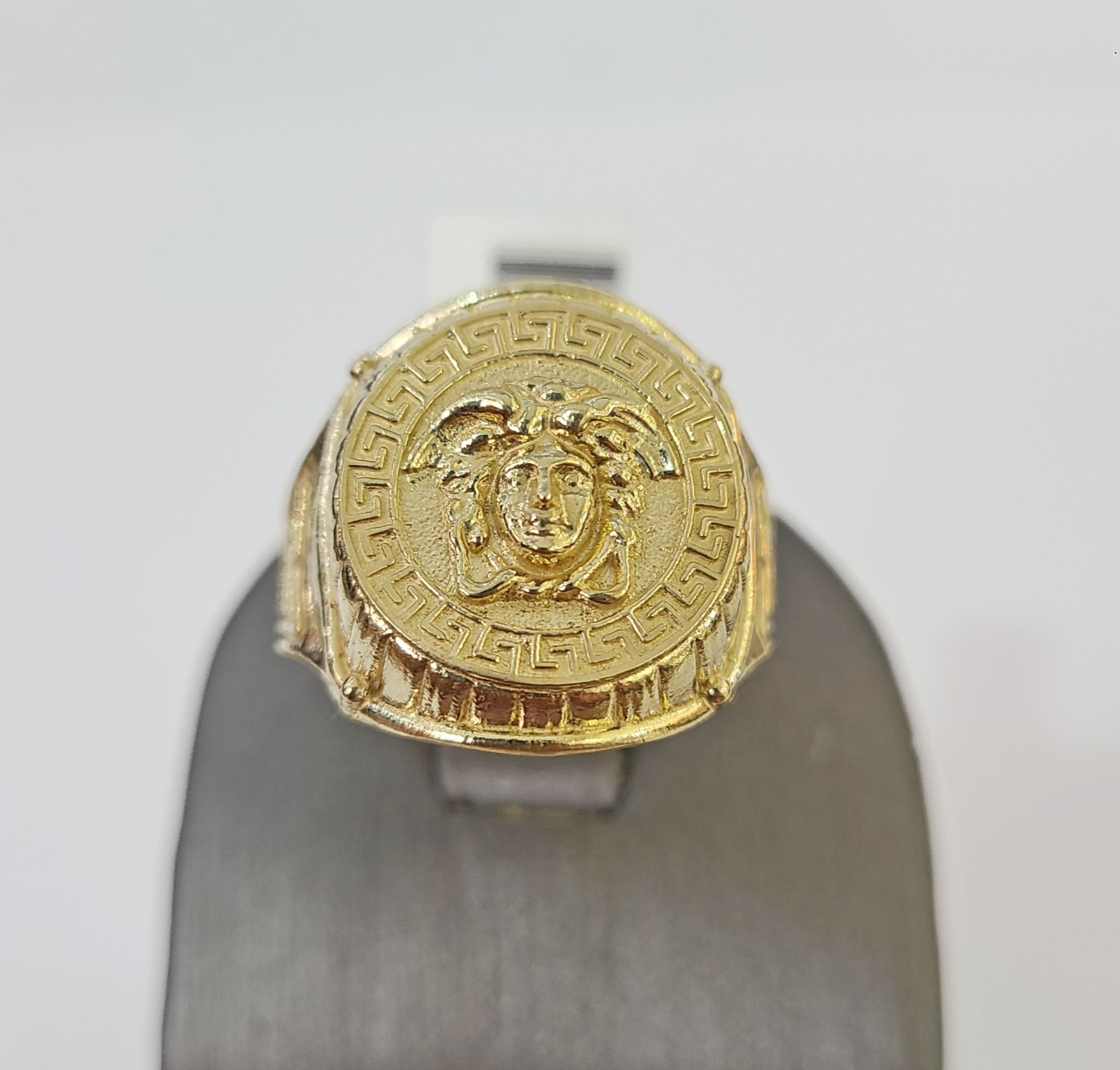 10k Medusa Head Ring Yellow Gold Men Real Genuine