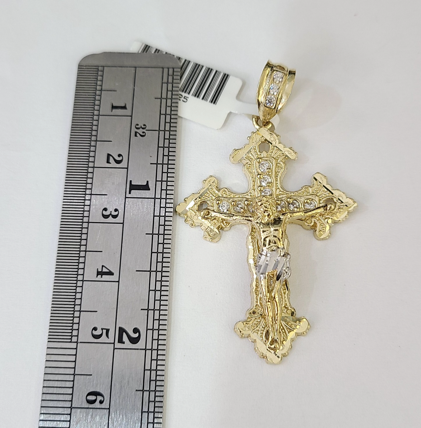 10k Milano Rope Chain Jesus Cross Charm Necklace SET 3mm 18"-26" Pendant