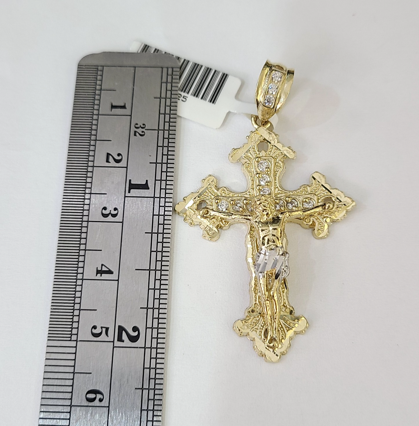 10k Milano Rope Chain Jesus Cross Charm Necklace SET 3mm 18"-26" Pendant