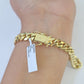 Real 10k Miami Cuban Link Bracelet Gold 8mm 8.5" Box Lock 10kt Yellow Gold