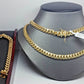 10k Gold Miami Cuban Necklace Bracelet set 8MM 22"-30" Bracelet 7.5"- 9"