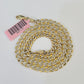 REAL 14k Cuban Curb Link Necklace Chain 4mm 16 inches Diamond Cuts 14kt