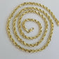 10k Yellow Gold Rope Chain 4mm 18"-26" Inch Real Gold 10kt All Sizes