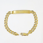 10k Yellow Gold Cuban Link ID Bracelet 8" 7mm Lobster Clasp Real 10Kt