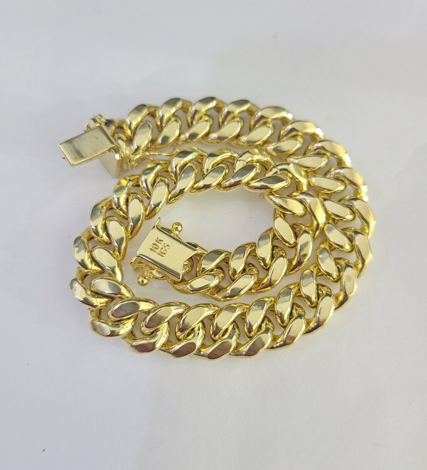 Real 10k Gold Miami Cuban link Bracelet 6mm-9mm 7"-9" 10kt Yellow Gold
