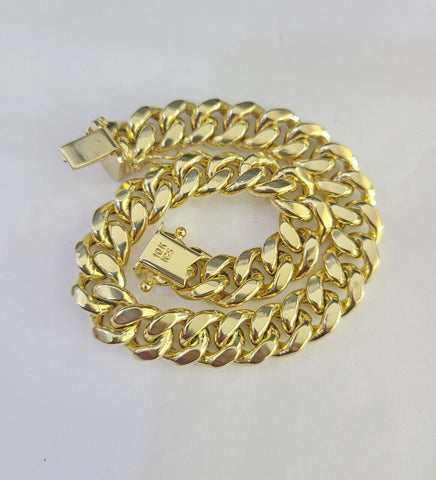 Real 10k Gold Miami Cuban link Bracelet 6mm-9mm 7"-9" 10kt Yellow Gold