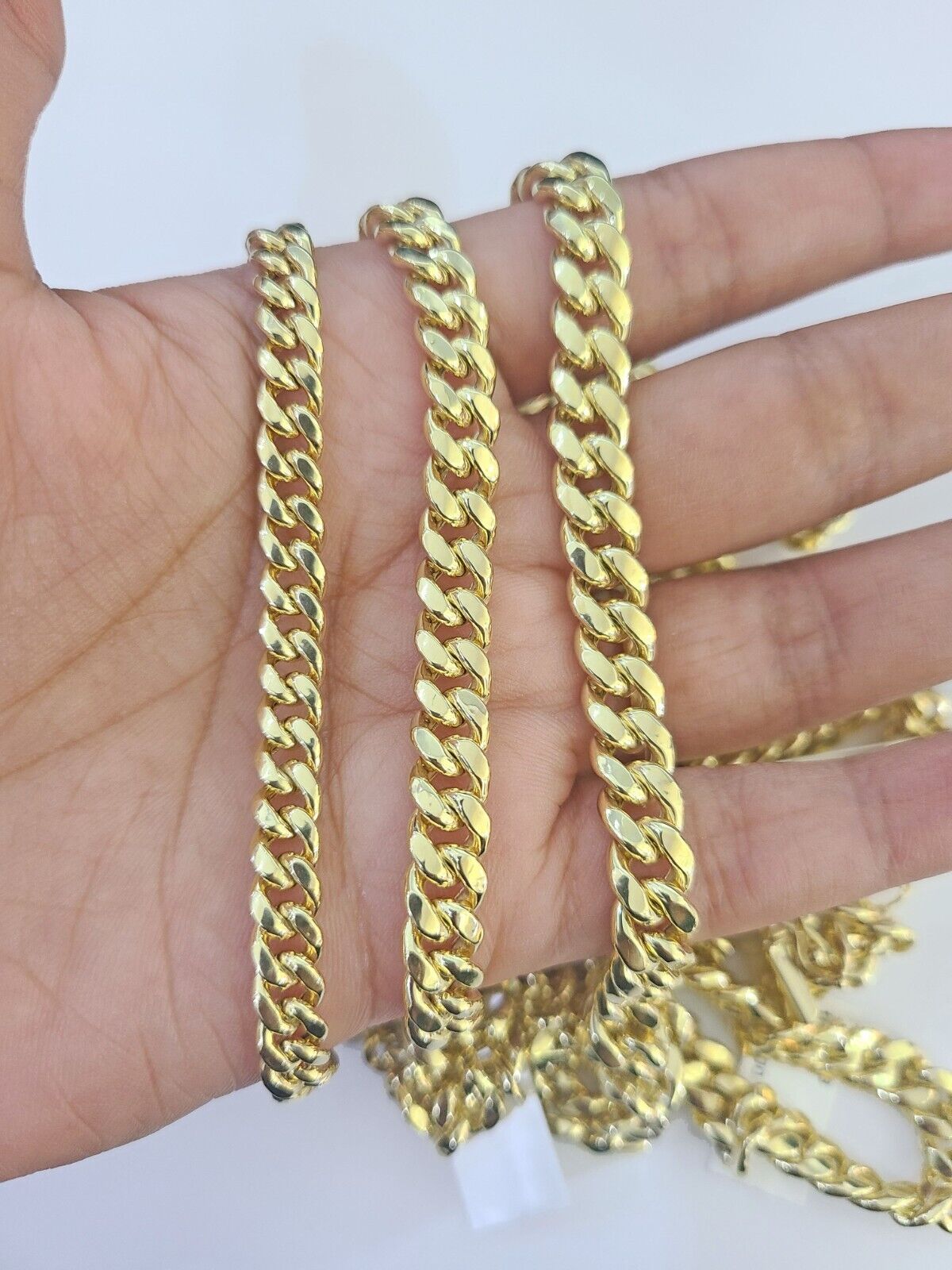 10k Miami Cuban Chain Yellow Gold Necklace 6mm-8mm 20-30 Inches Real Men Women