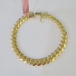 14K Solid Miami Cuban Bracelet Yellow Gold Box Clasp 8" Inch 8mm Link