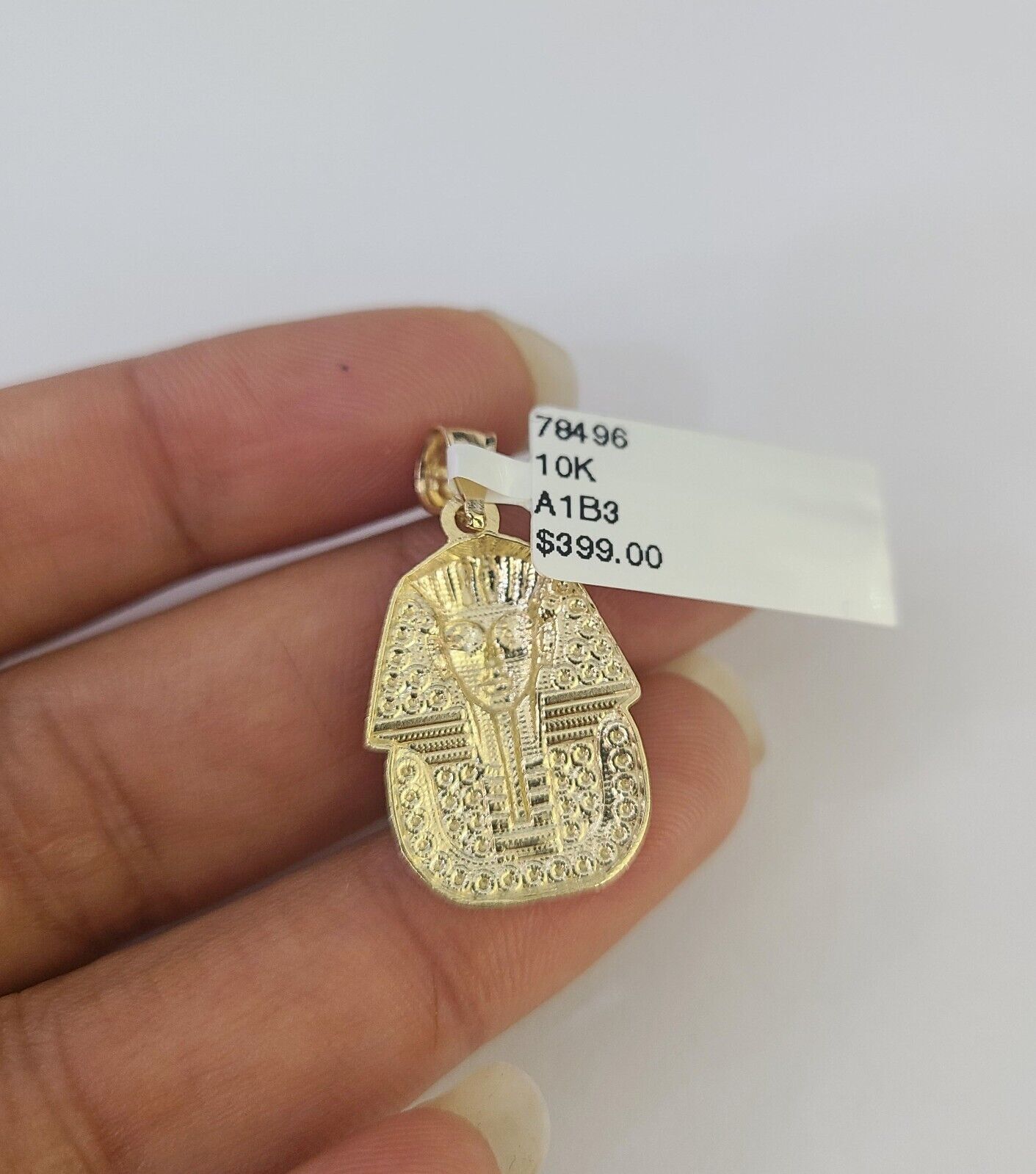 10k 2.5mm Rope Chain Pharaoh Pendant 18"-30" Yellow Gold Set Charm Necklace